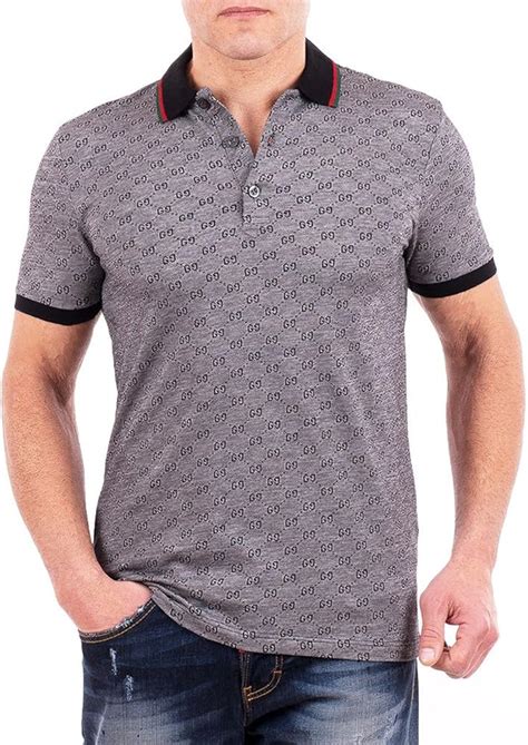 gucci polo shirt grey|gucci polo shirts men's sale.